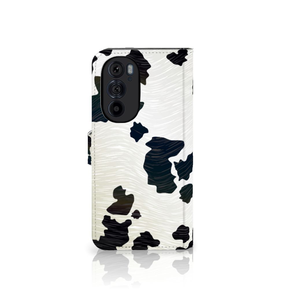 Motorola Edge 30 Pro Telefoonhoesje met Pasjes Koeienvlekken