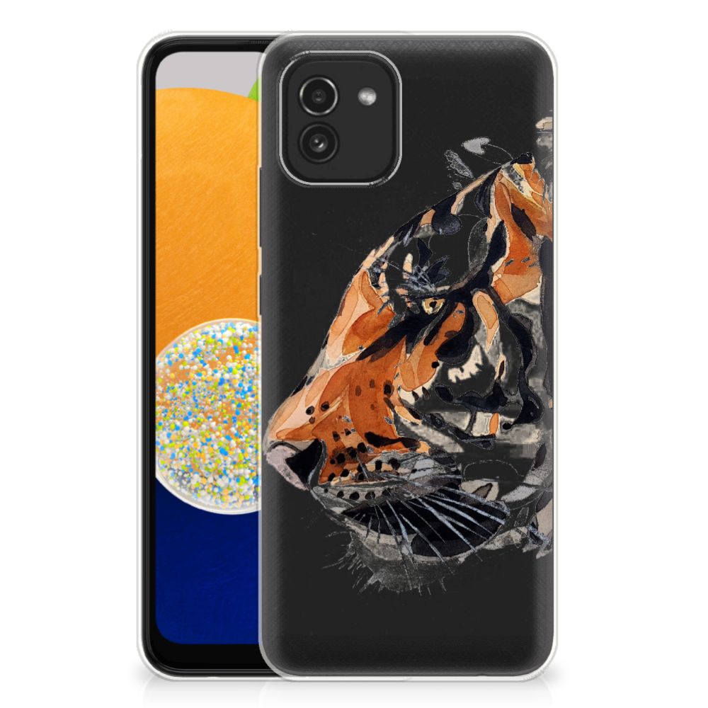 Hoesje maken Samsung Galaxy A03 Watercolor Tiger