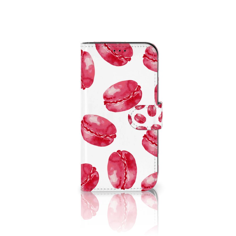 Apple iPhone 13 Book Cover Pink Macarons