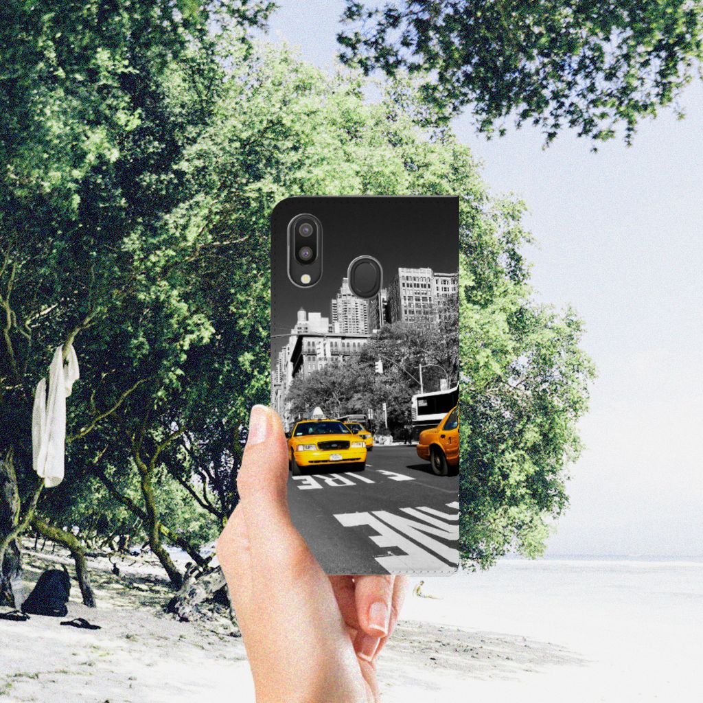 Samsung Galaxy M20 Book Cover New York Taxi