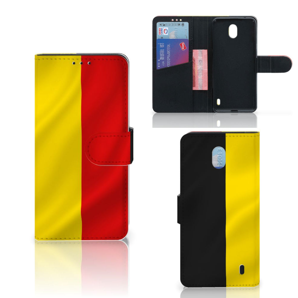 Nokia 1 Plus Bookstyle Case Belgische Vlag