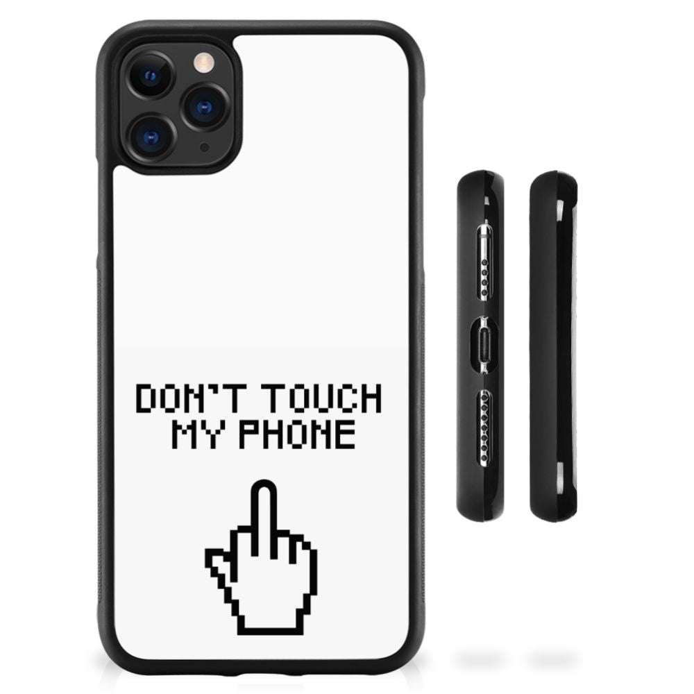 Apple iPhone 11 Pro Max TPU Hoesje Finger Don't Touch My Phone B2C Telecom