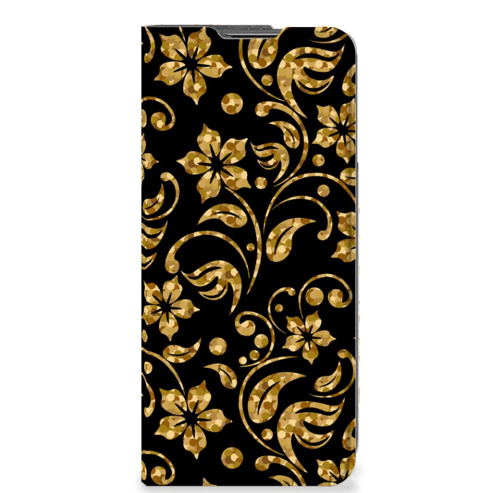 OnePlus Nord CE 2 5G Smart Cover Gouden Bloemen - B2C Telecom