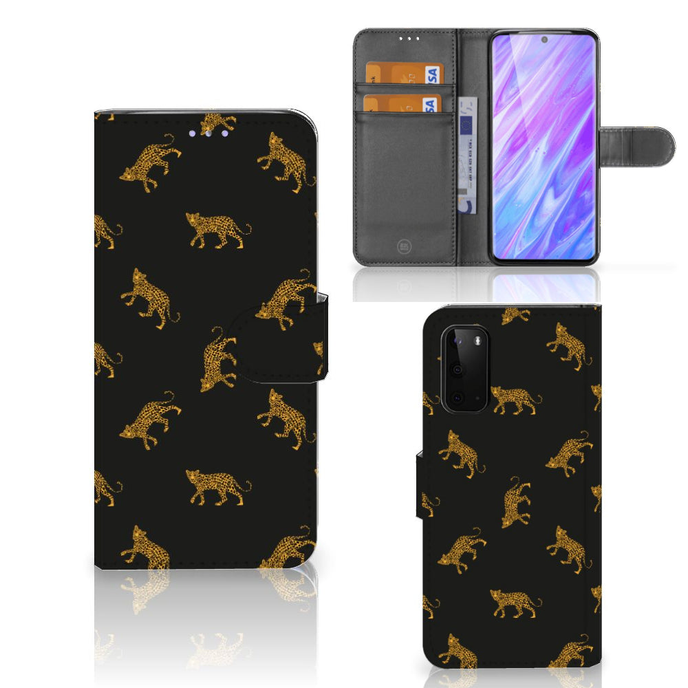 Telefoonhoesje met Pasjes voor Samsung Galaxy S20 Leopards