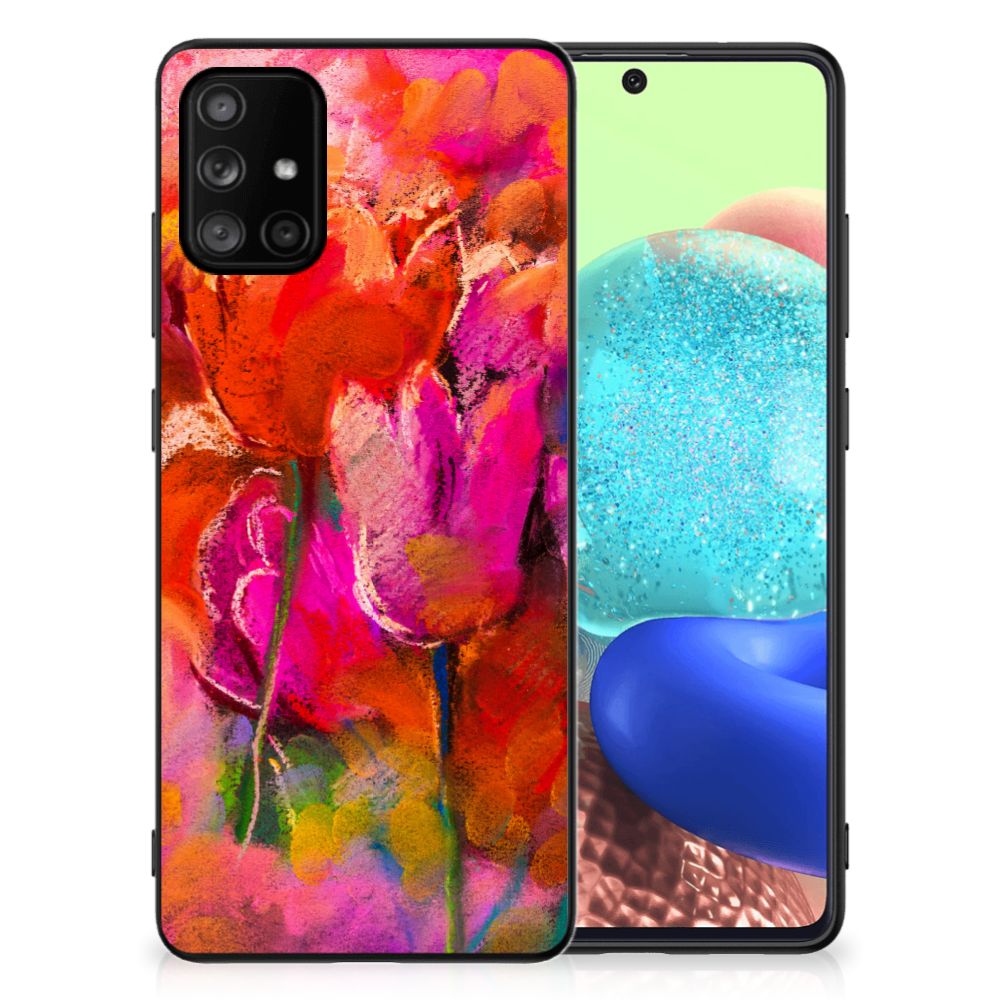 Kleurrijke Telefoonhoesje Samsung Galaxy A71 Tulips