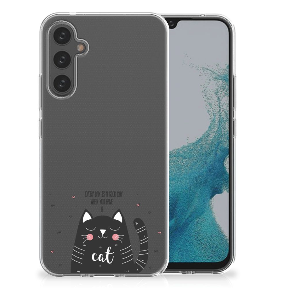 Samsung Galaxy A34 Telefoonhoesje met Naam Cat Good Day B2C Telecom