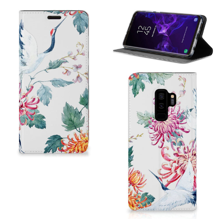 Samsung Galaxy S9 Plus Hoesje maken Bird Flowers