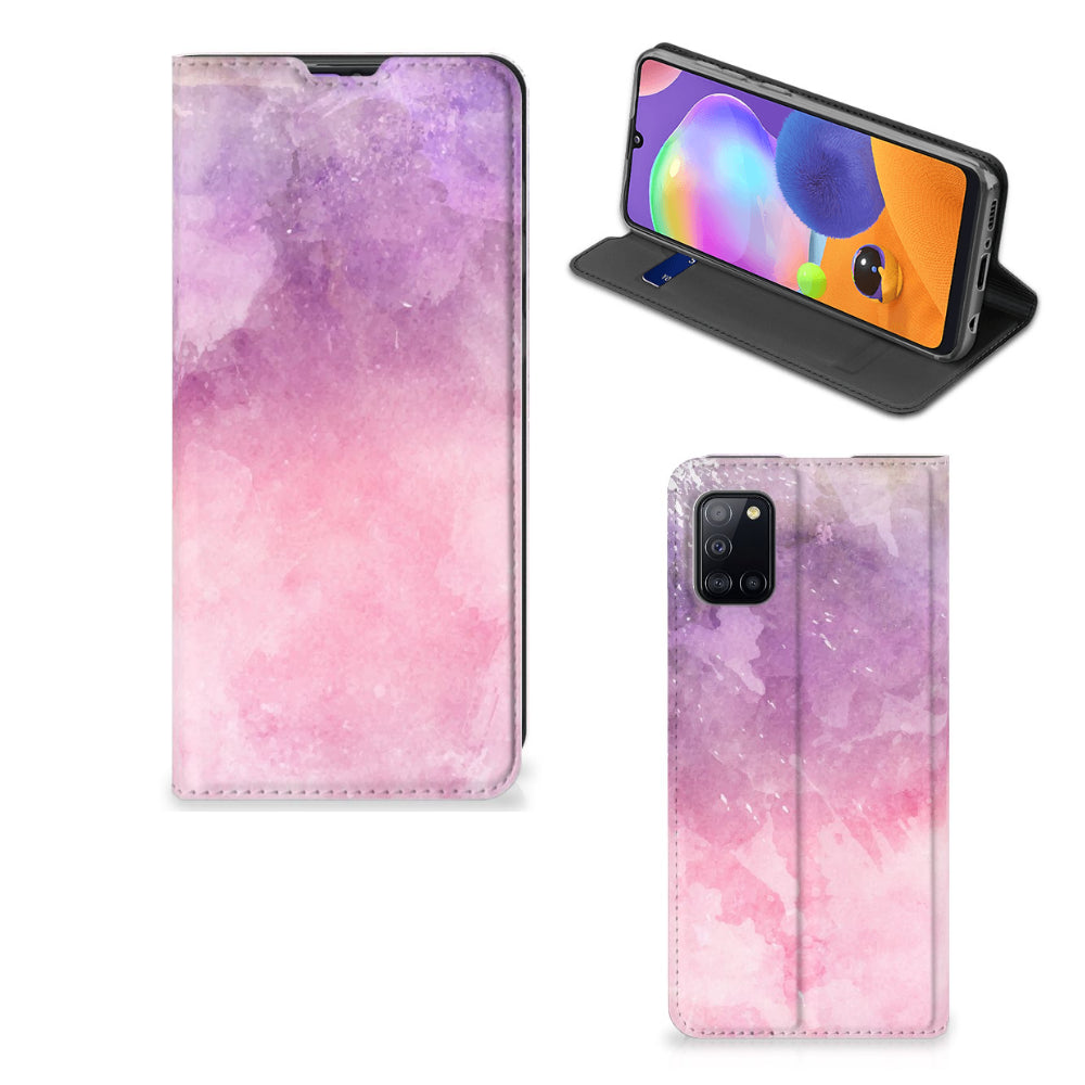 Bookcase Samsung Galaxy A31 Pink Purple Paint