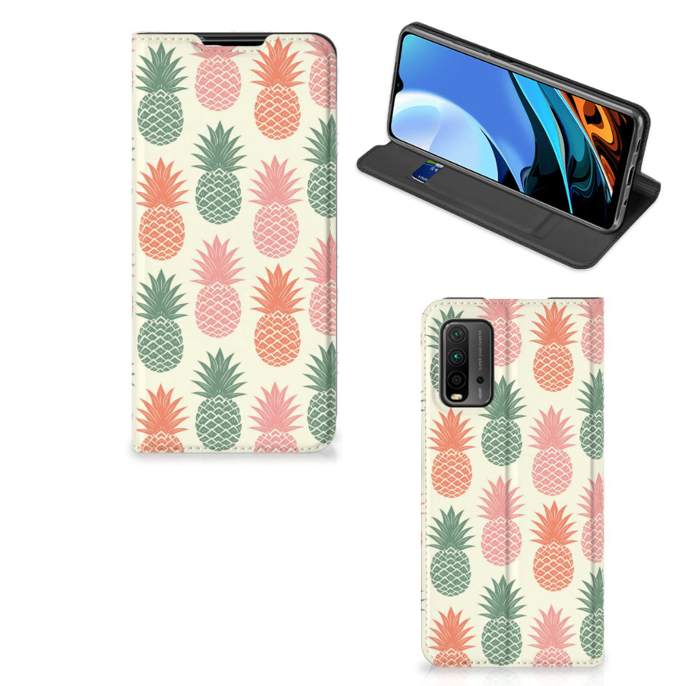 Xiaomi Poco M3 | Redmi 9T Flip Style Cover Ananas