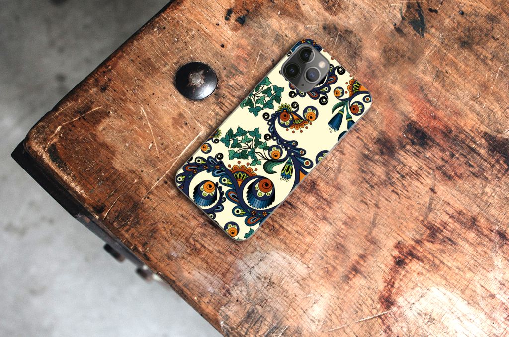 Siliconen Hoesje Apple iPhone 11 Pro Barok Flower