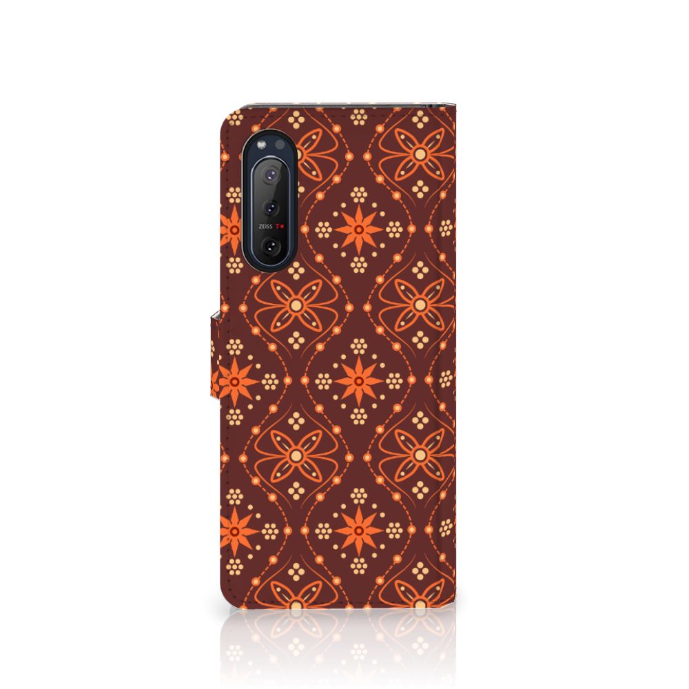 Sony Xperia 5II Telefoon Hoesje Batik Brown