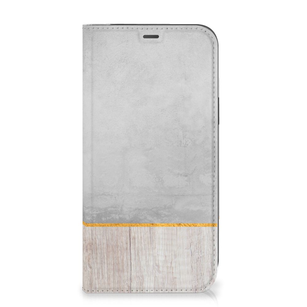 iPhone 12 Pro Max Book Wallet Case Wood Concrete - B2C Telecom