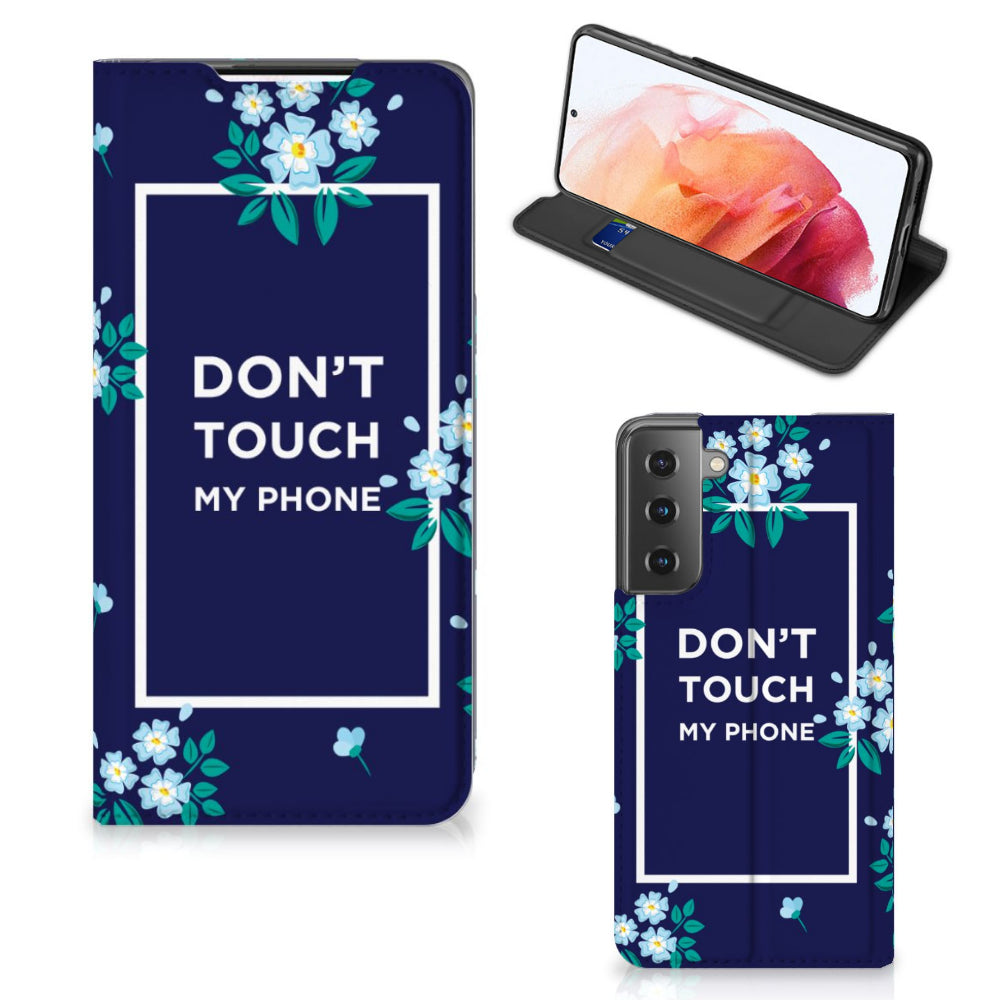 Samsung Galaxy S21 Design Case Flowers Blue DTMP