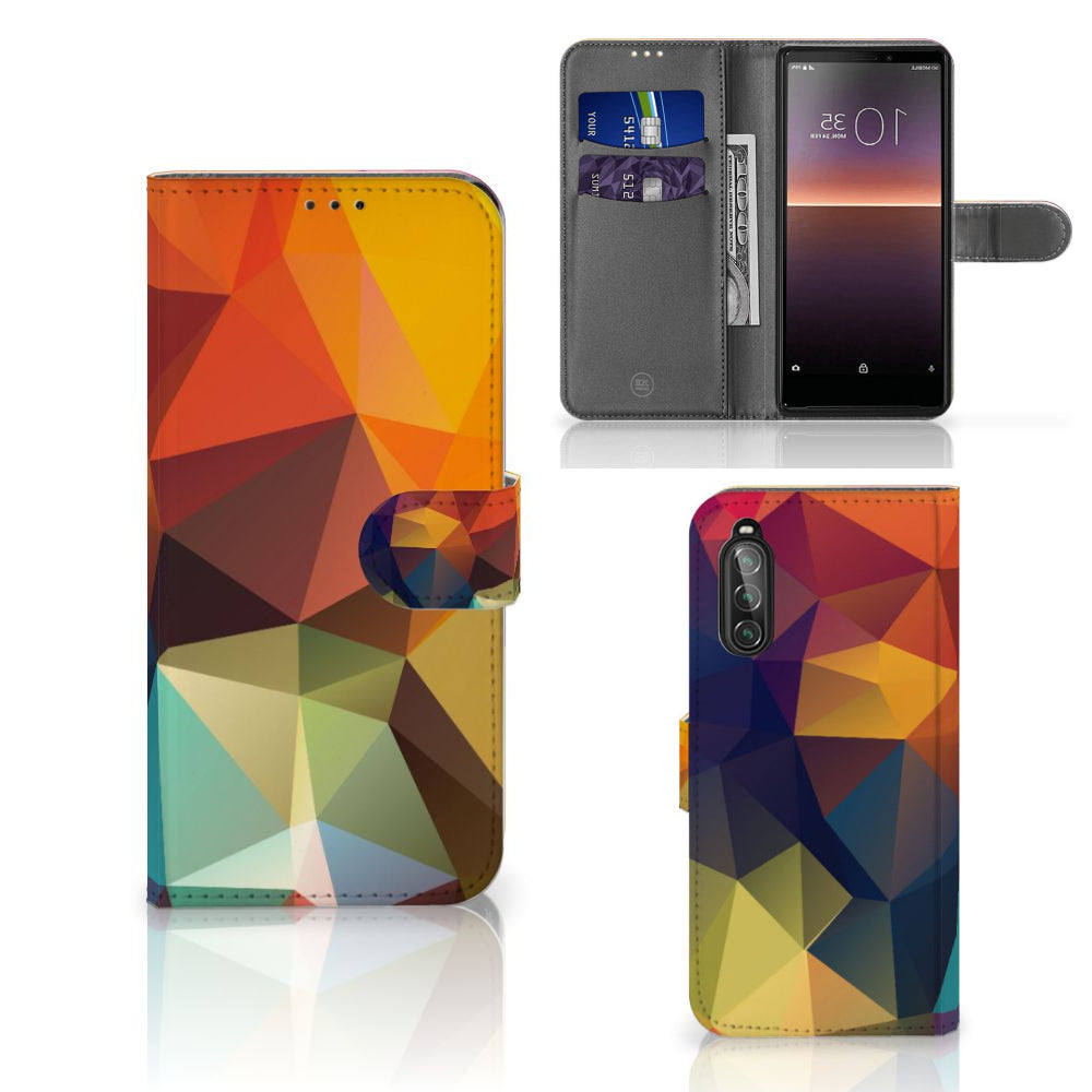 Sony Xperia 10 II Book Case Polygon Color