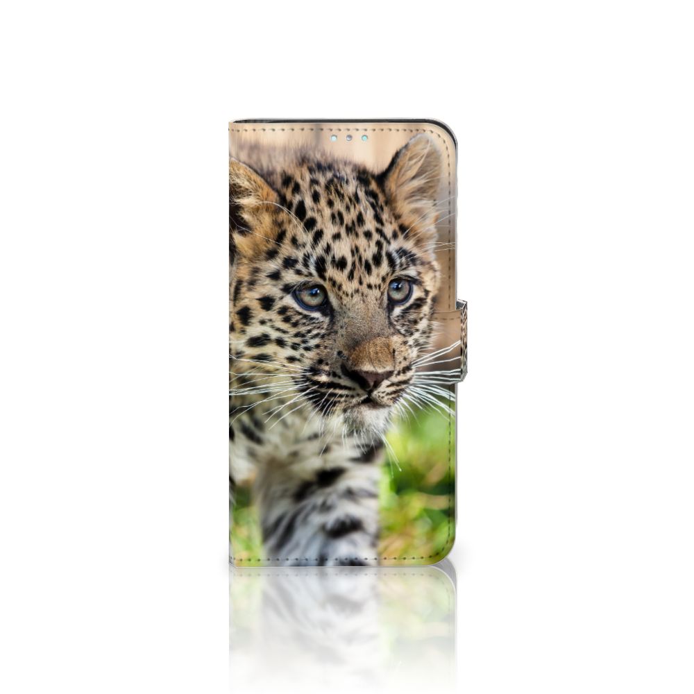 Samsung Galaxy A41 Telefoonhoesje met Pasjes Baby Luipaard