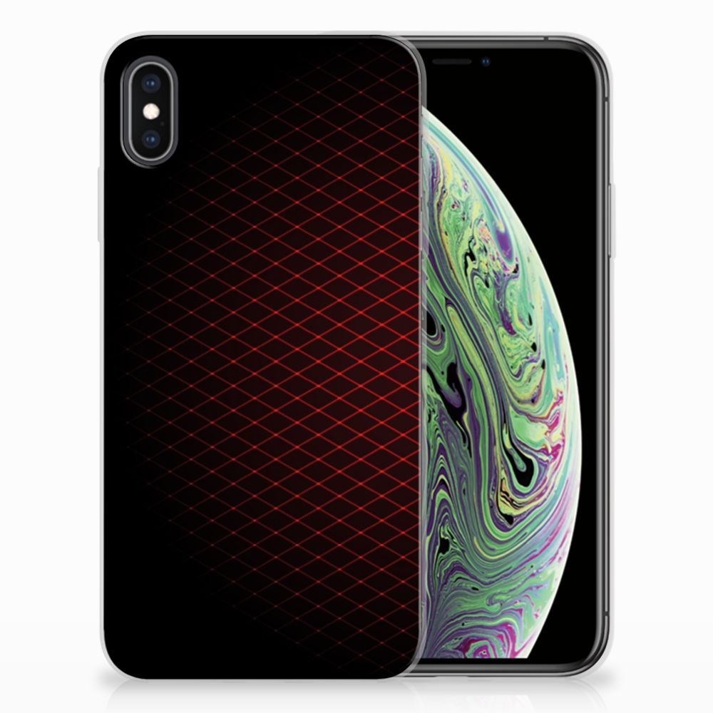 Apple iPhone Xs Max TPU bumper Geruit Rood