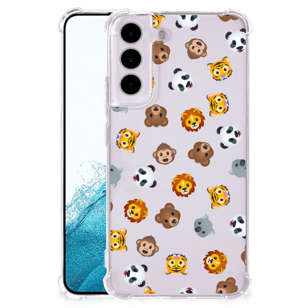 Doorzichtige Silicone Hoesje voor Samsung Galaxy S22 Dieren Emojis B2C Telecom