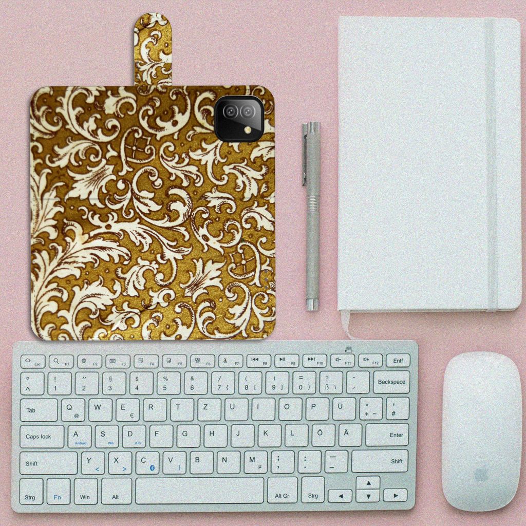 Wallet Case Samsung Galaxy A03 Barok Goud