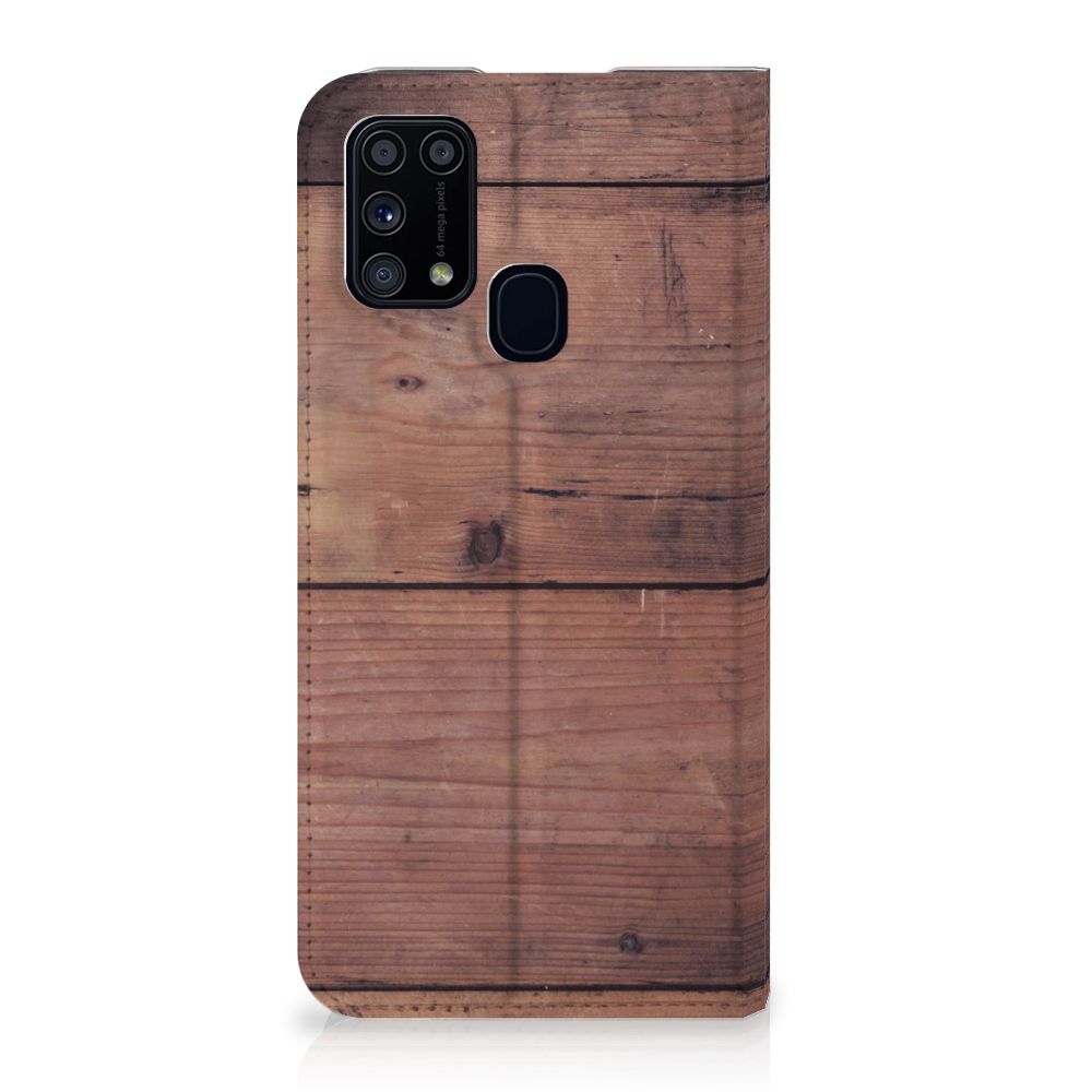 Samsung Galaxy M31 Book Wallet Case Old Wood - B2C Telecom