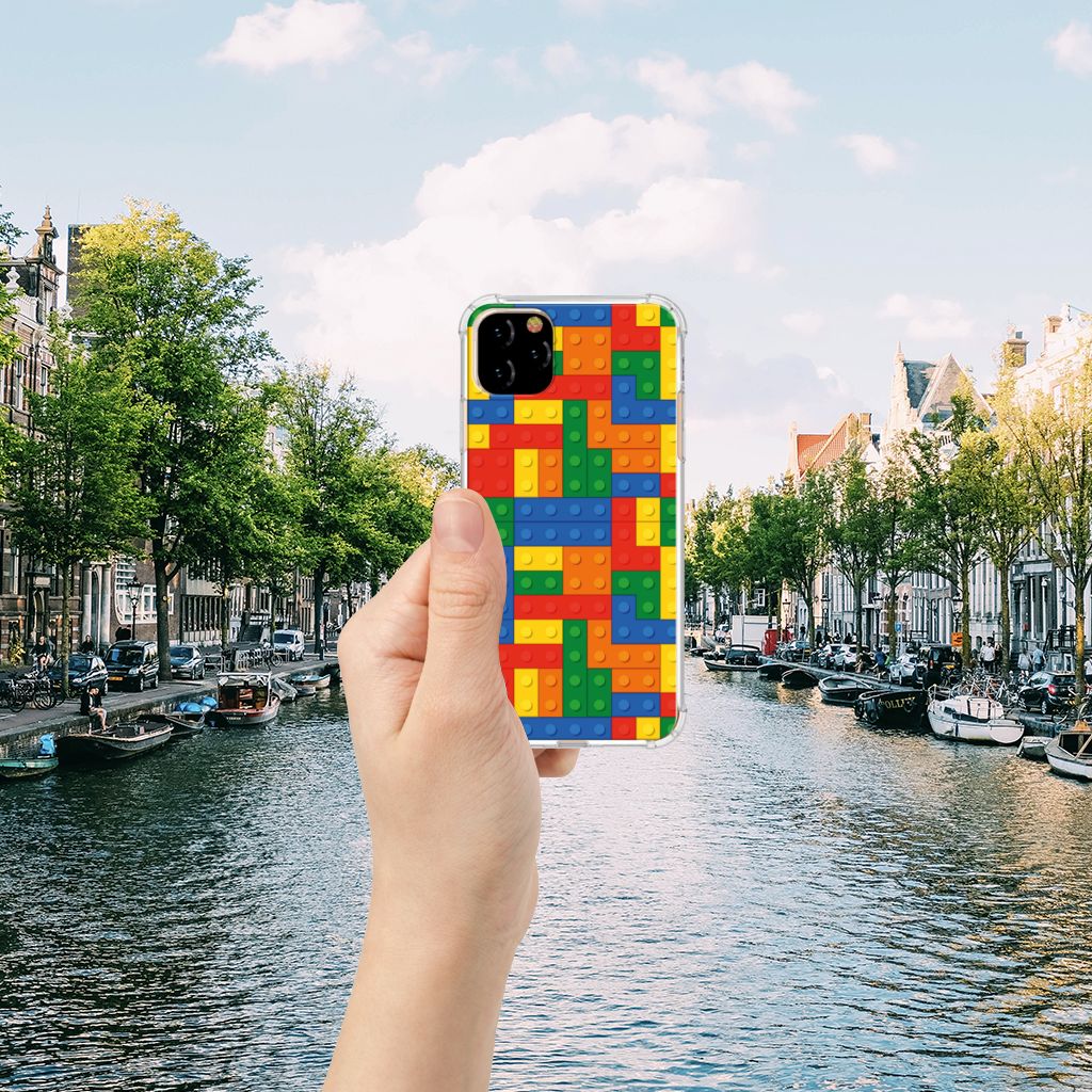 Apple iPhone 11 Pro Max Doorzichtige Silicone Hoesje Blokken