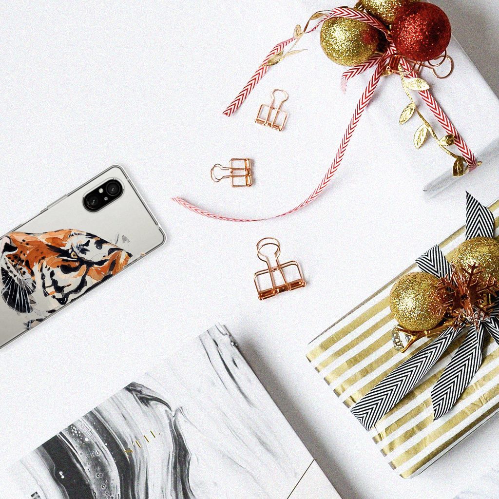 Hoesje maken Sony Xperia 5 V Watercolor Tiger