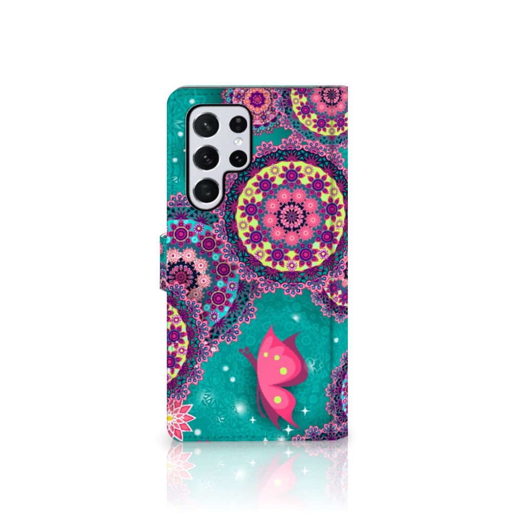 Samsung Galaxy S22 Ultra Hoesje Cirkels en Vlinders