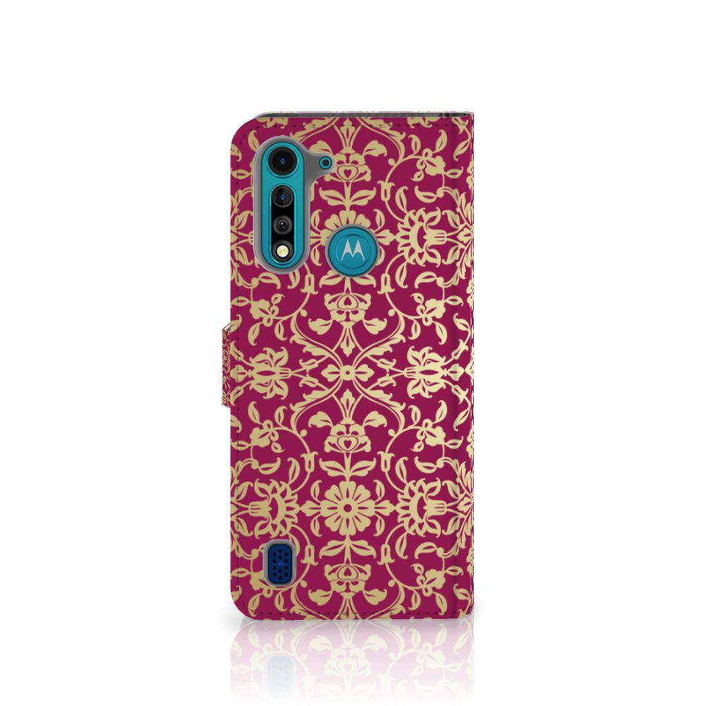 Wallet Case Motorola G8 Power Lite Barok Pink