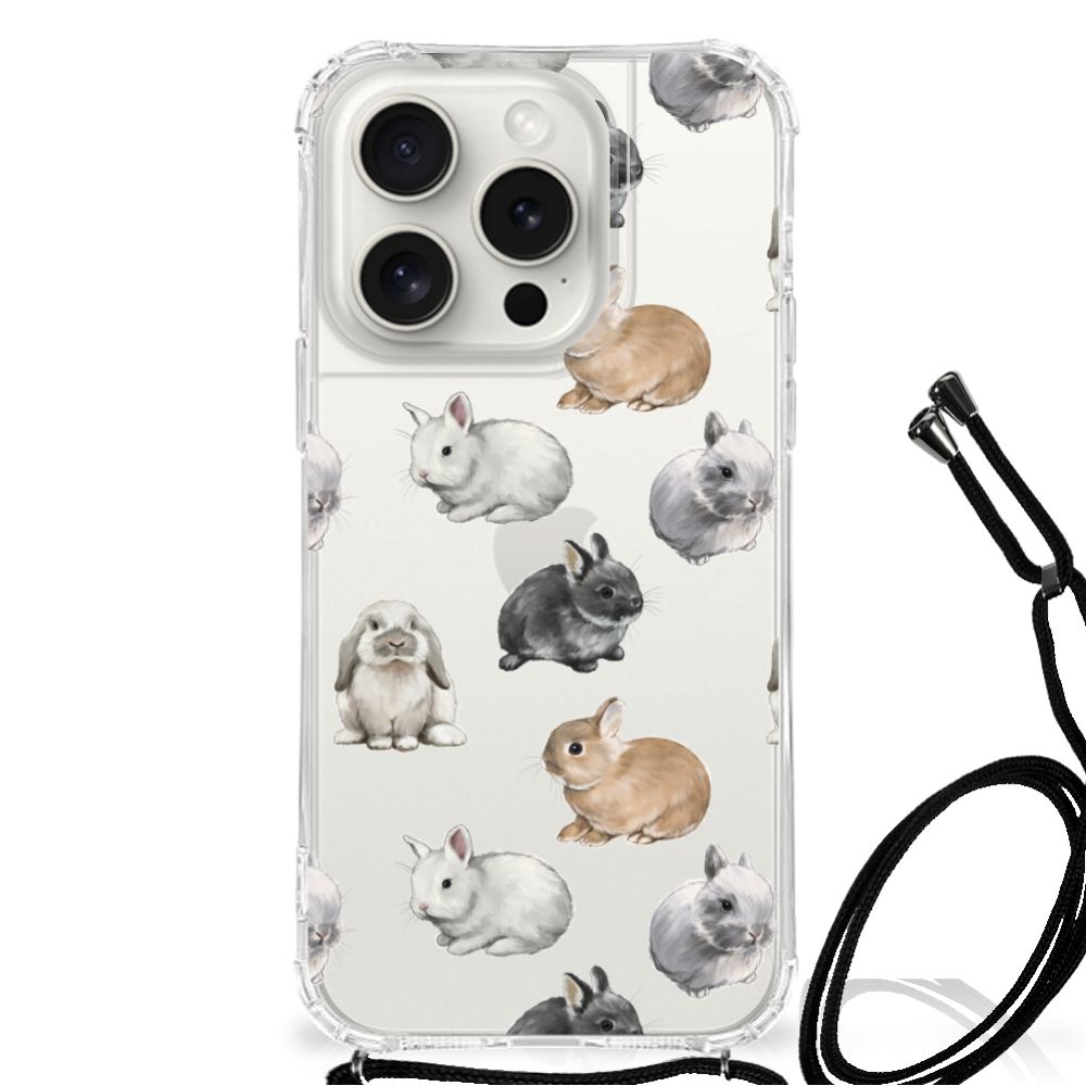 Case Anti-shock voor iPhone 15 Pro Konijntjes B2C Telecom
