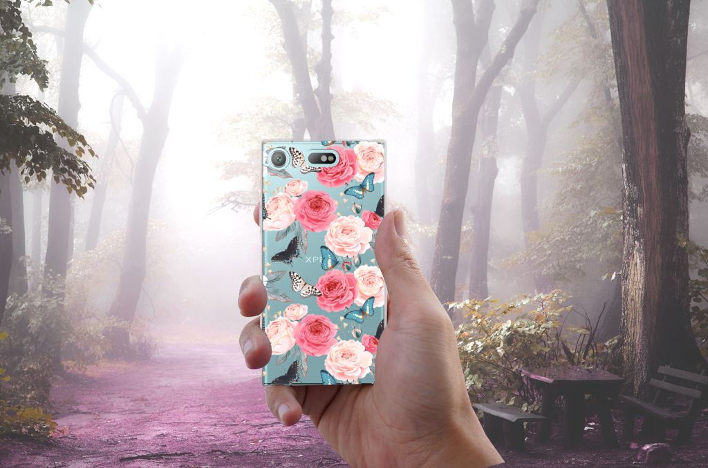 Sony Xperia XZ1 Compact TPU Case Butterfly Roses