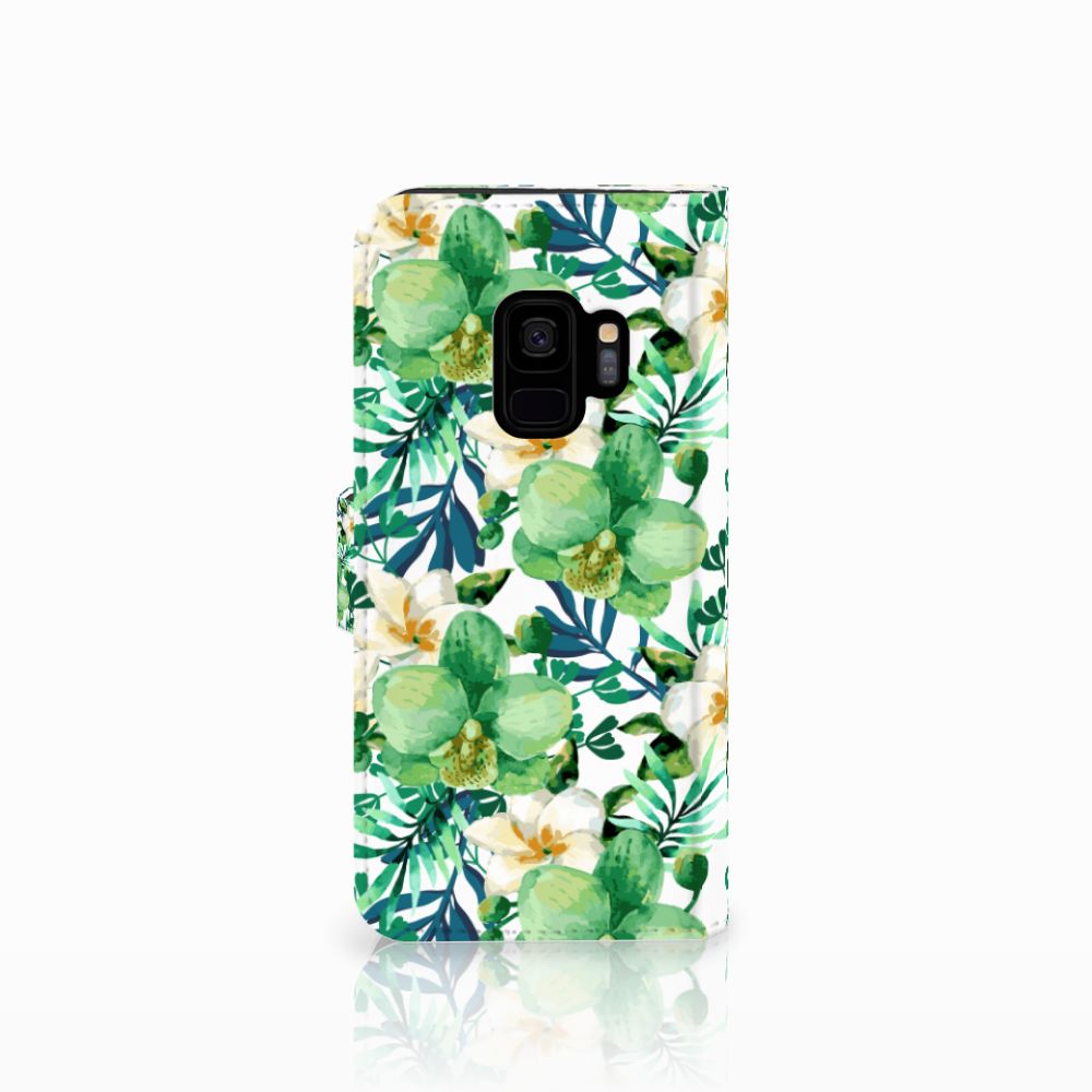 Samsung Galaxy S9 Hoesje Orchidee Groen