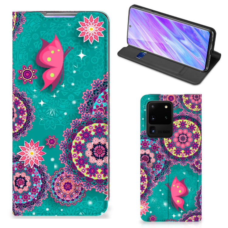 Samsung Galaxy S20 Ultra Bookcase Cirkels en Vlinders - B2C Telecom
