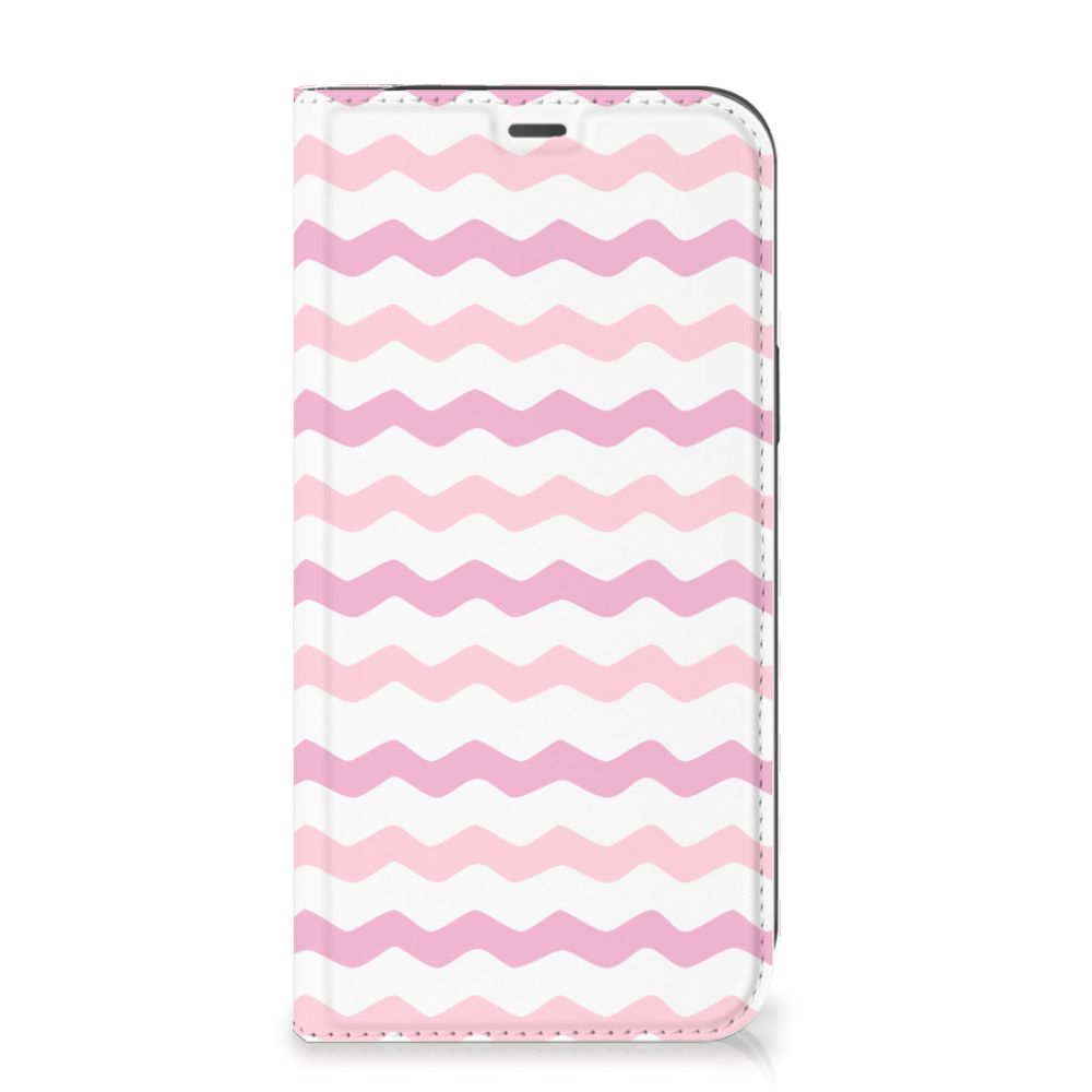 iPhone 12 Pro Max Hoesje met Magneet Waves Roze - B2C Telecom