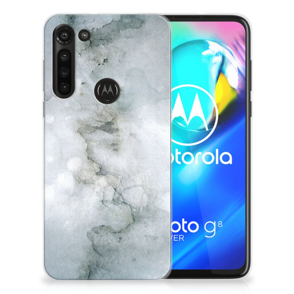 Hoesje maken Motorola Moto G8 Power Painting Grey