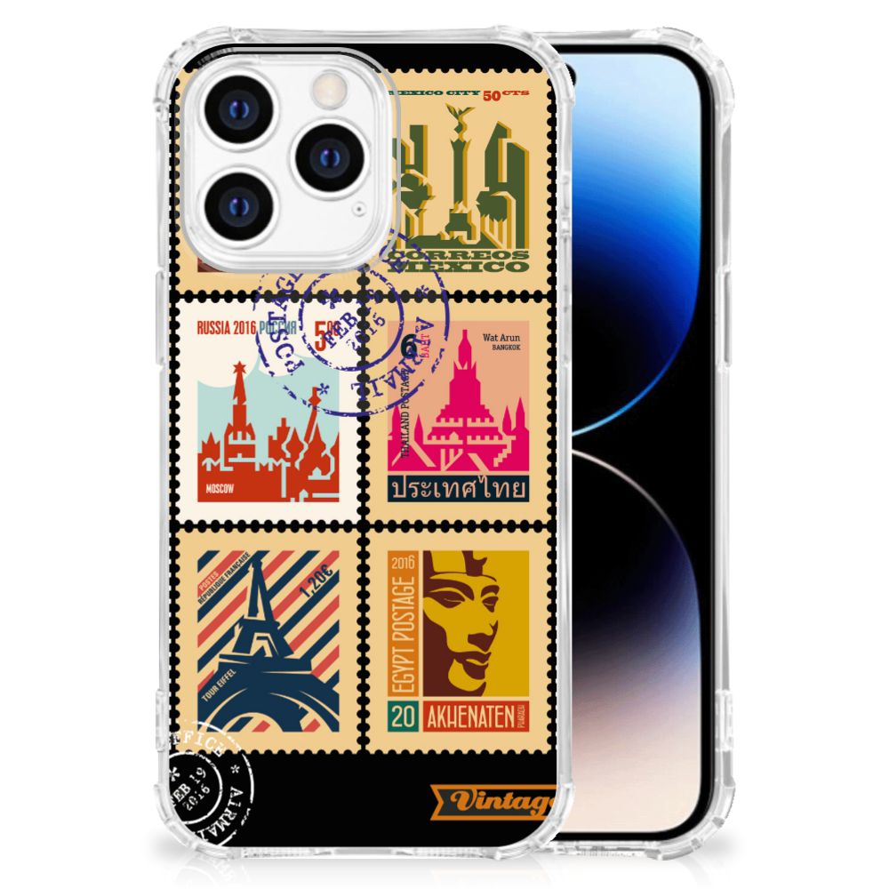 iPhone 14 Pro Telefoonhoesje met valbescherming Postzegels B2C Telecom