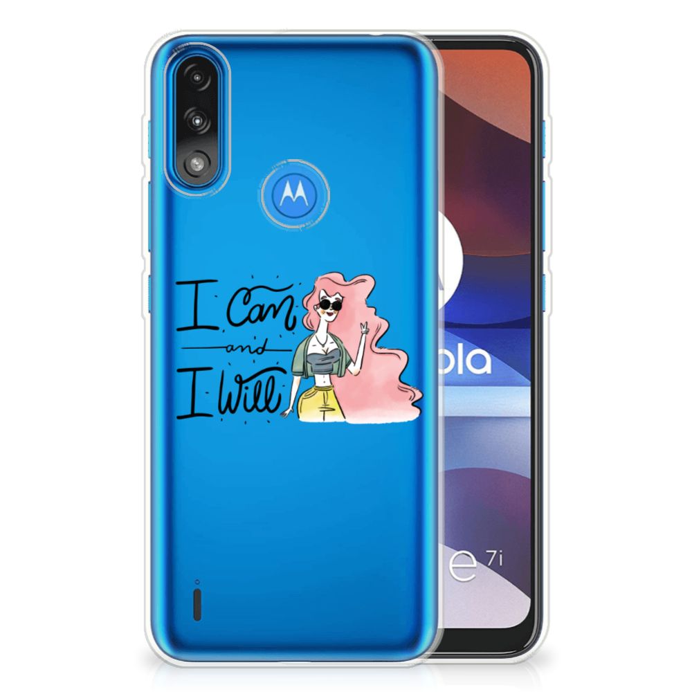 Motorola Moto E7/E7i Power Telefoonhoesje met Naam i Can B2C Telecom