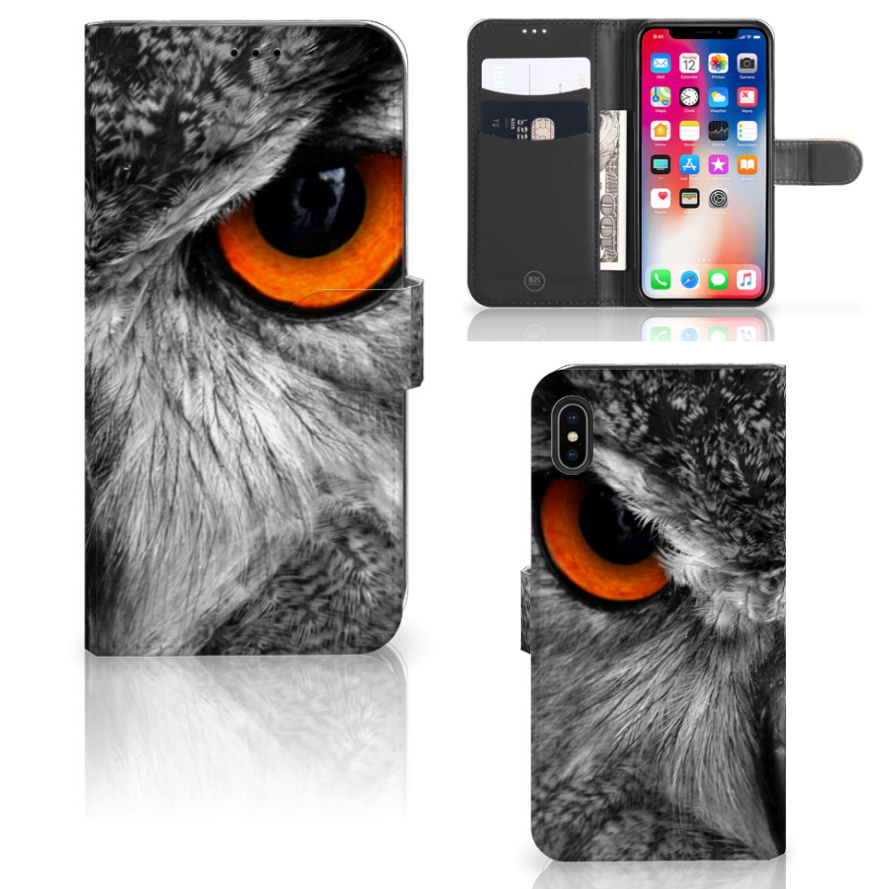 Apple iPhone Xs Max Telefoonhoesje met Pasjes Uil