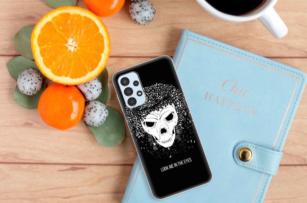 Silicone Back Case Samsung Galaxy A13 4G Skull Hair B2C Telecom