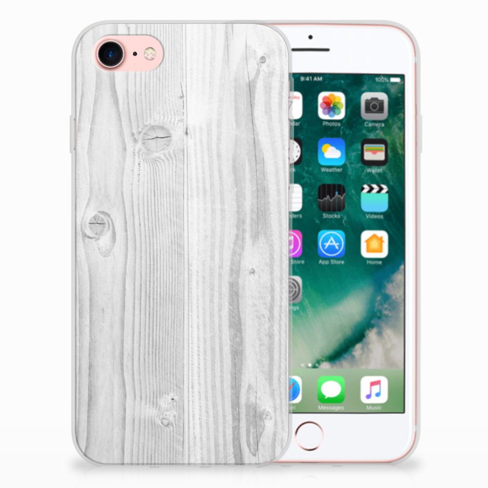 iPhone SE 2022 | SE 2020 | 8 | 7 Bumper Hoesje White Wood