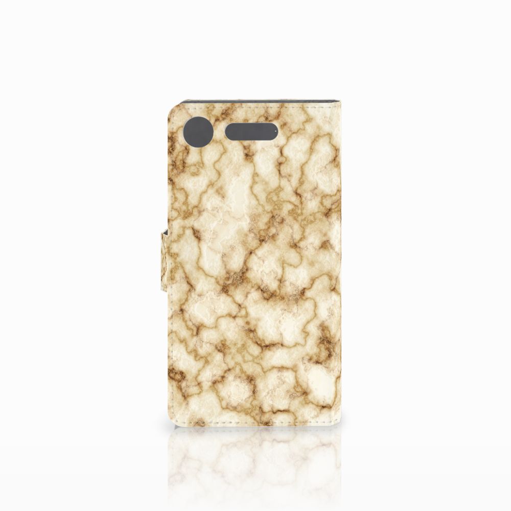 Sony Xperia XZ1 Bookcase Marmer Goud