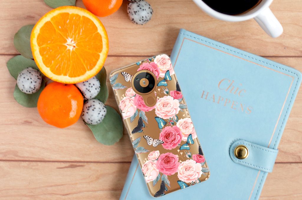 Nokia 5.3 TPU Case Butterfly Roses B2C Telecom