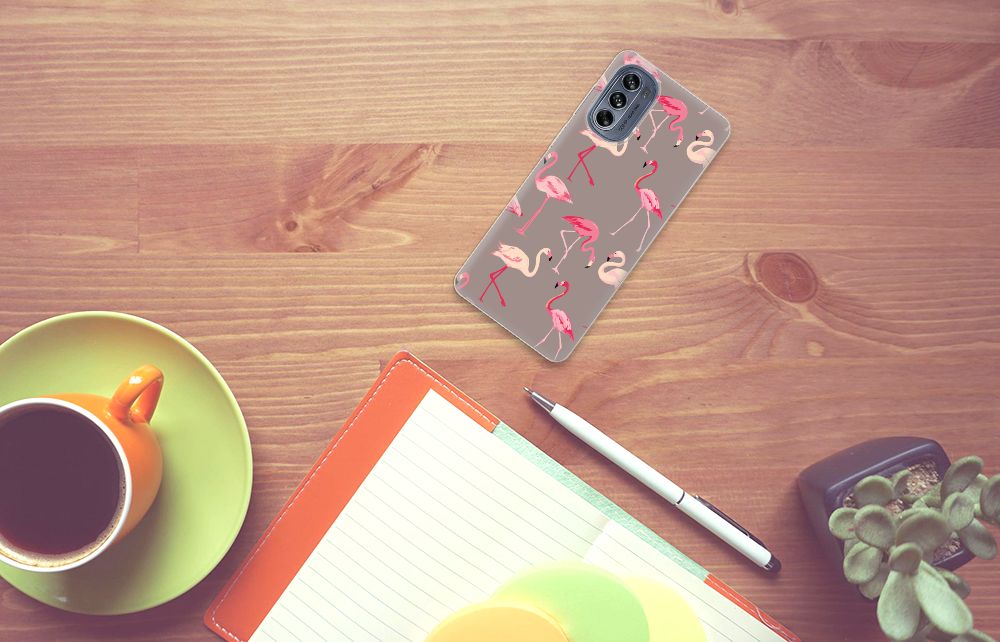 Motorola Moto G62 5G TPU Hoesje Flamingo B2C Telecom