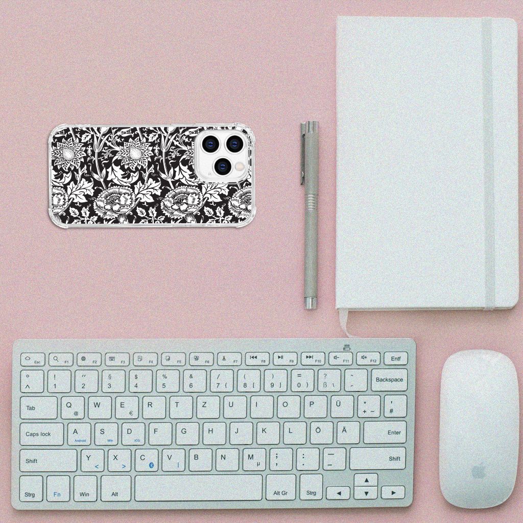 iPhone 14 Pro Case Black Flowers B2C Telecom