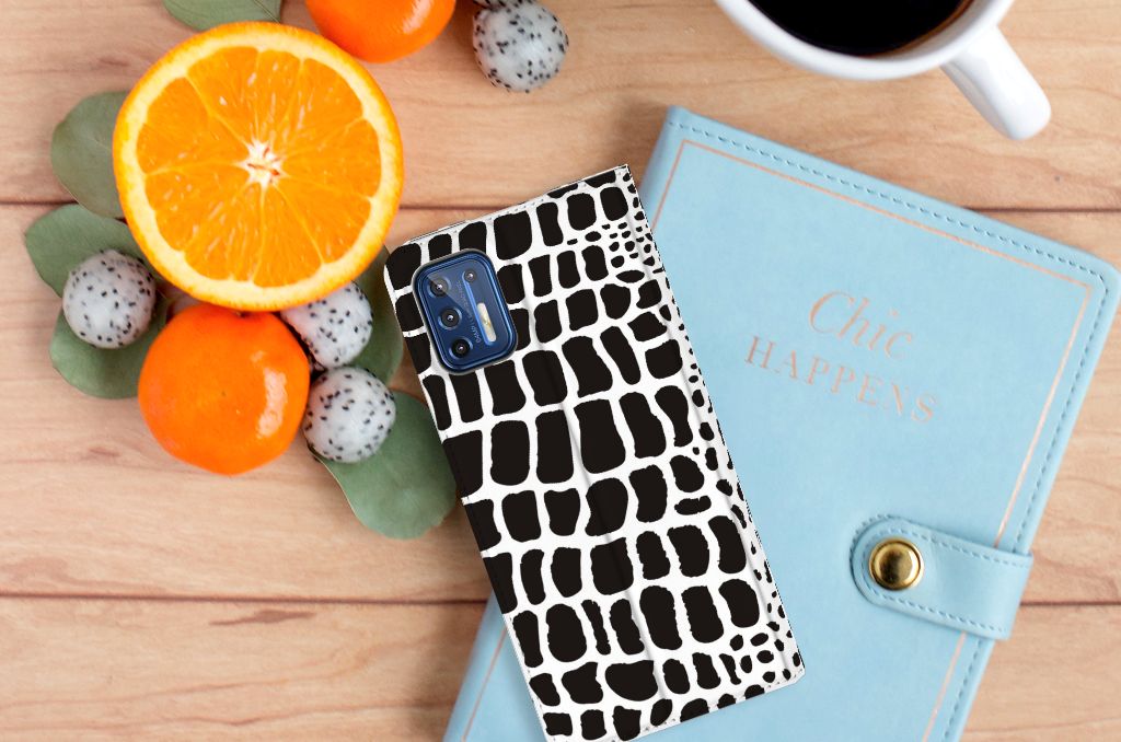 Motorola Moto G9 Plus Hoesje maken Slangenprint - B2C Telecom