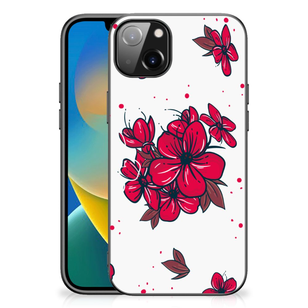 iPhone 14 Plus Bloemen Hoesje Blossom Red