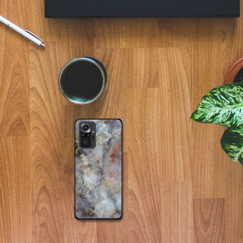 Xiaomi Redmi Note 10 Pro Marmeren Print Telefoonhoesje Marmer Grijs B2C Telecom