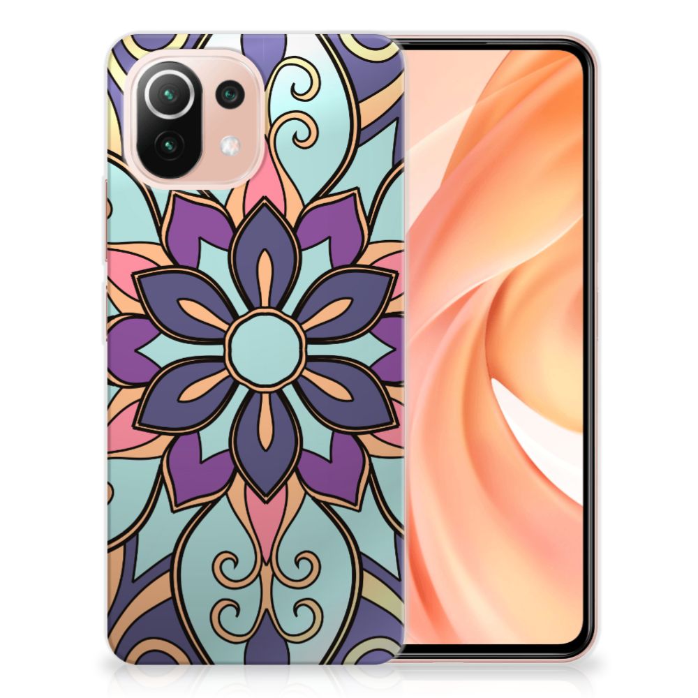 Xiaomi Mi 11 Lite | 11 Lite 5G NE TPU Case Purple Flower