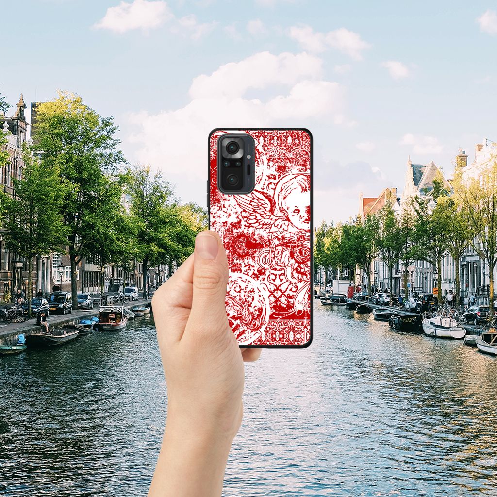 Telefoonhoesje Xiaomi Redmi Note 10 Pro Angel Skull Rood B2C Telecom