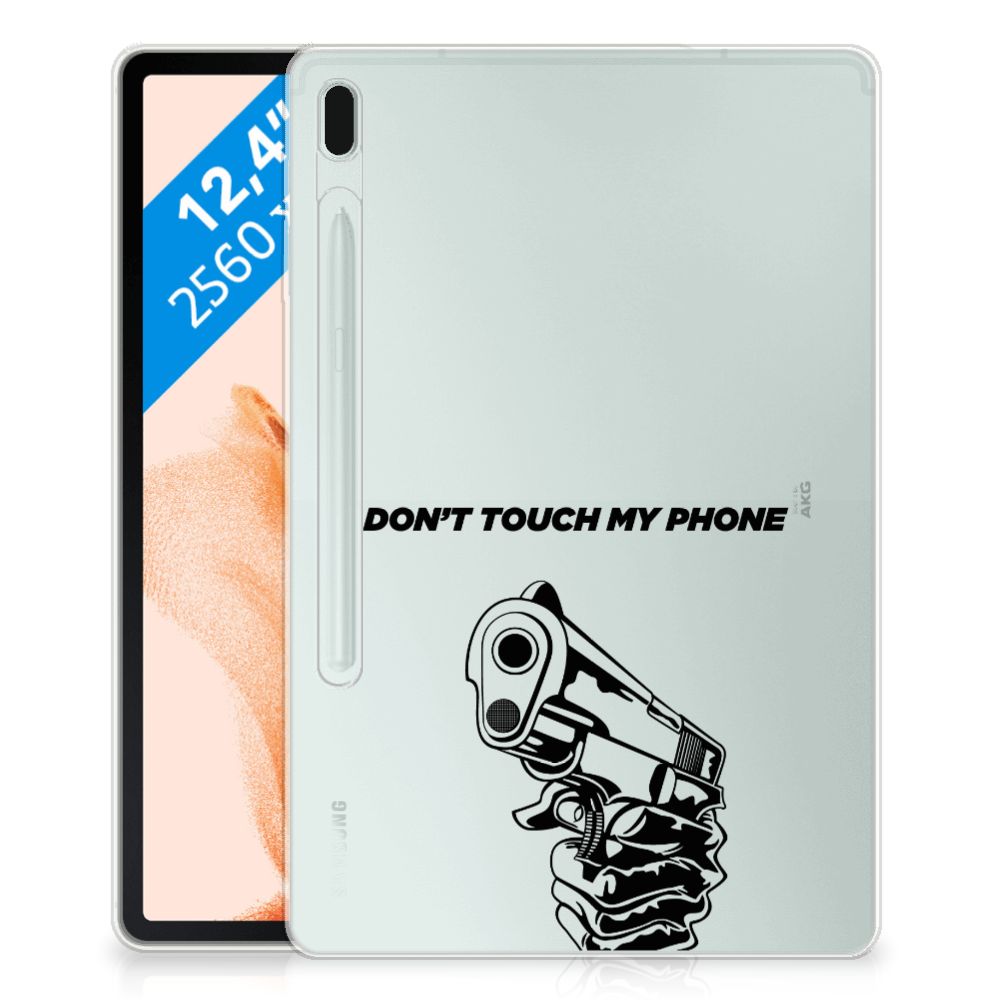 Samsung Galaxy Tab S7FE Print Case Gun Don't Touch My Phone - B2C Telecom