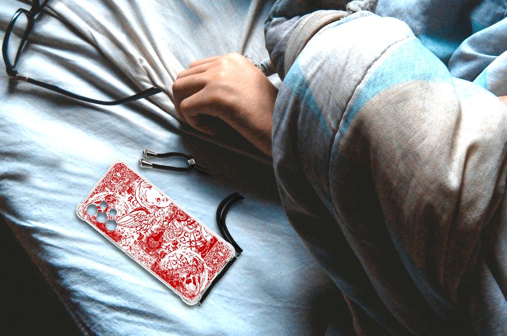 Extreme Case Samsung Galaxy A13 4G Angel Skull Rood B2C Telecom