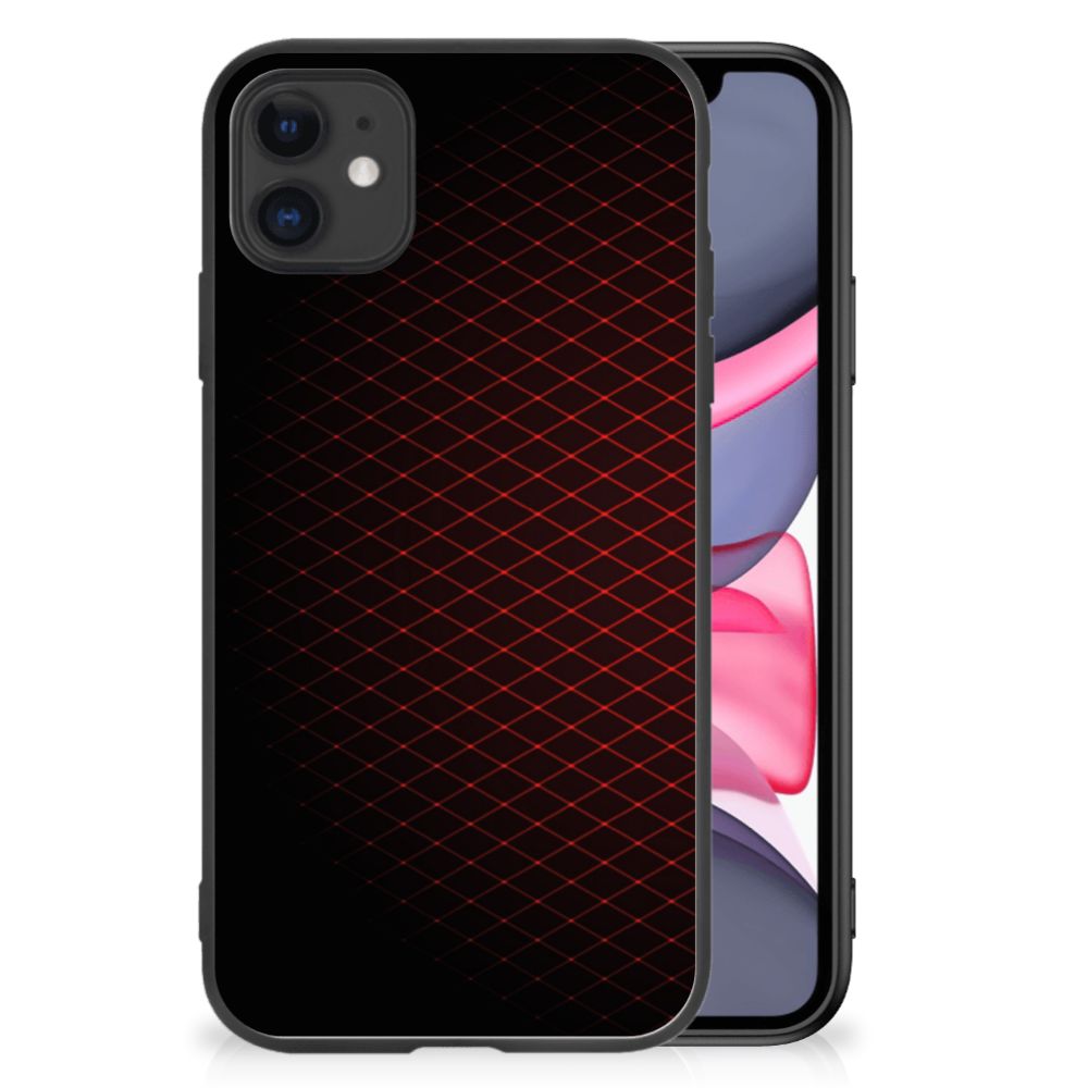 iPhone 11 Back Case Geruit Rood B2C Telecom